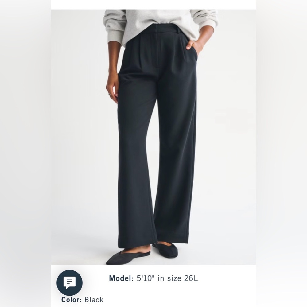Abercrombie & Fitch Curve Love Black Trouser pants 30